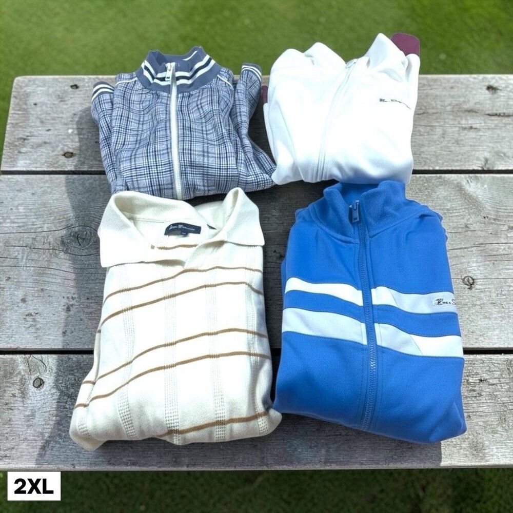 Lot Of Ben Sherman Jack Jackets And Shirt Men's 2XL Plaid Bomber Striped Pockets